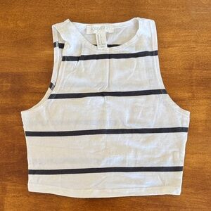 Forever 21 Striped Crop Tank Top